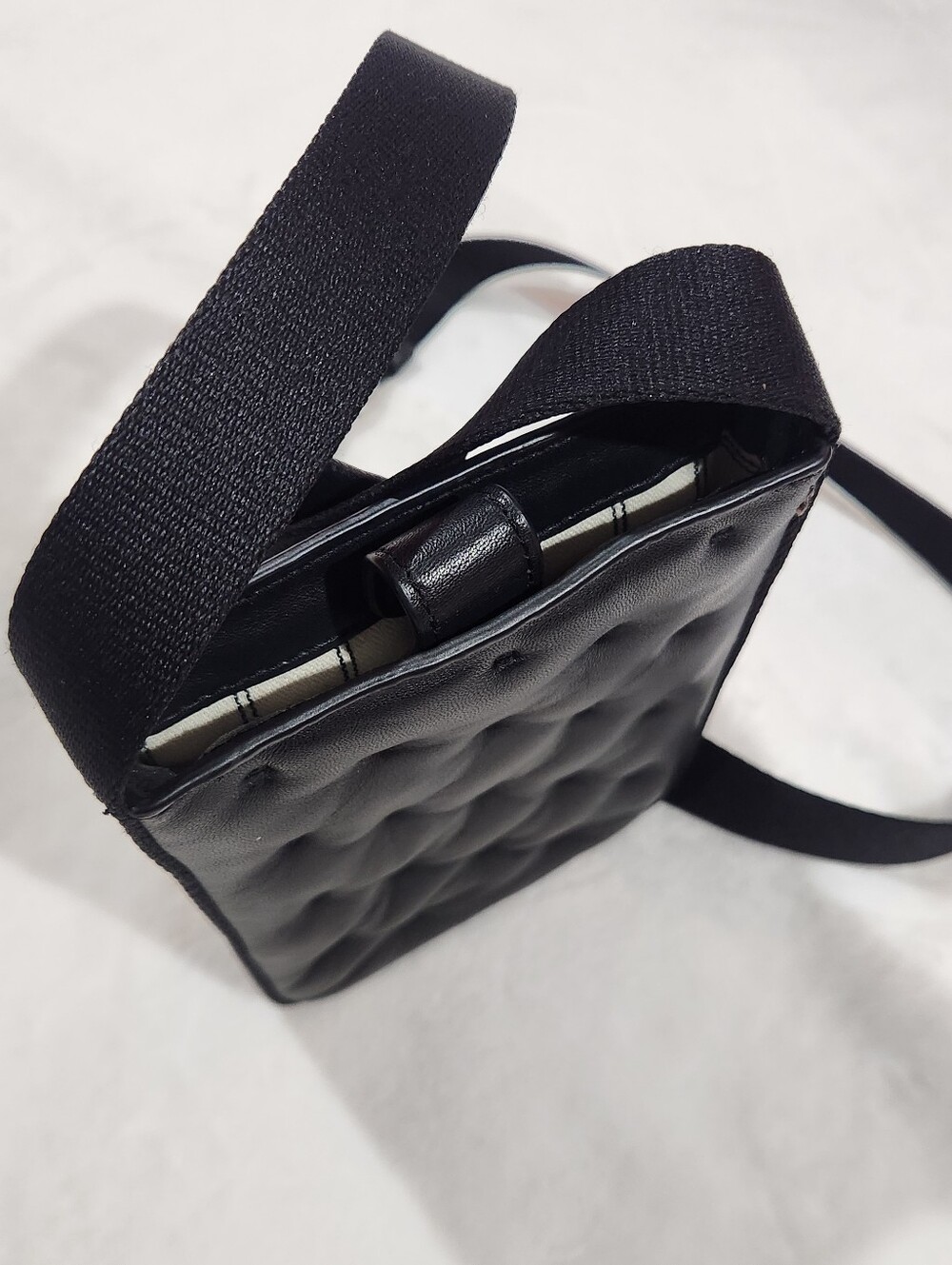 Rag & Bone Black Quilted Leather Phone Crossbody Bag - Picture 7 of 10